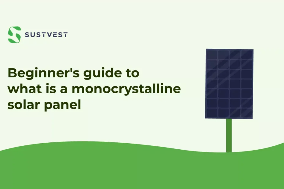 what is a monocrystalline solar panel